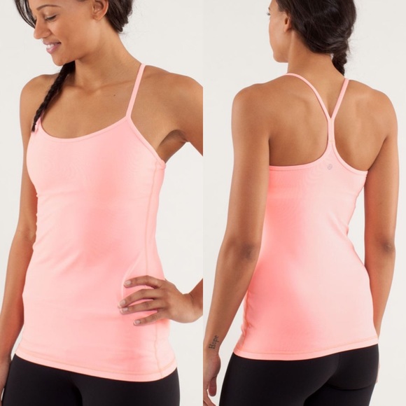lululemon athletica Tops - LULULEMON POWER Y LUON W/ BRA  IN BLEACHED CORAL
